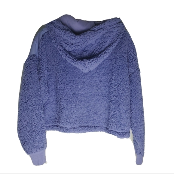 NWT Z by Zella Blue Sherpa Hoodie Pullover - Picture 3 of 6